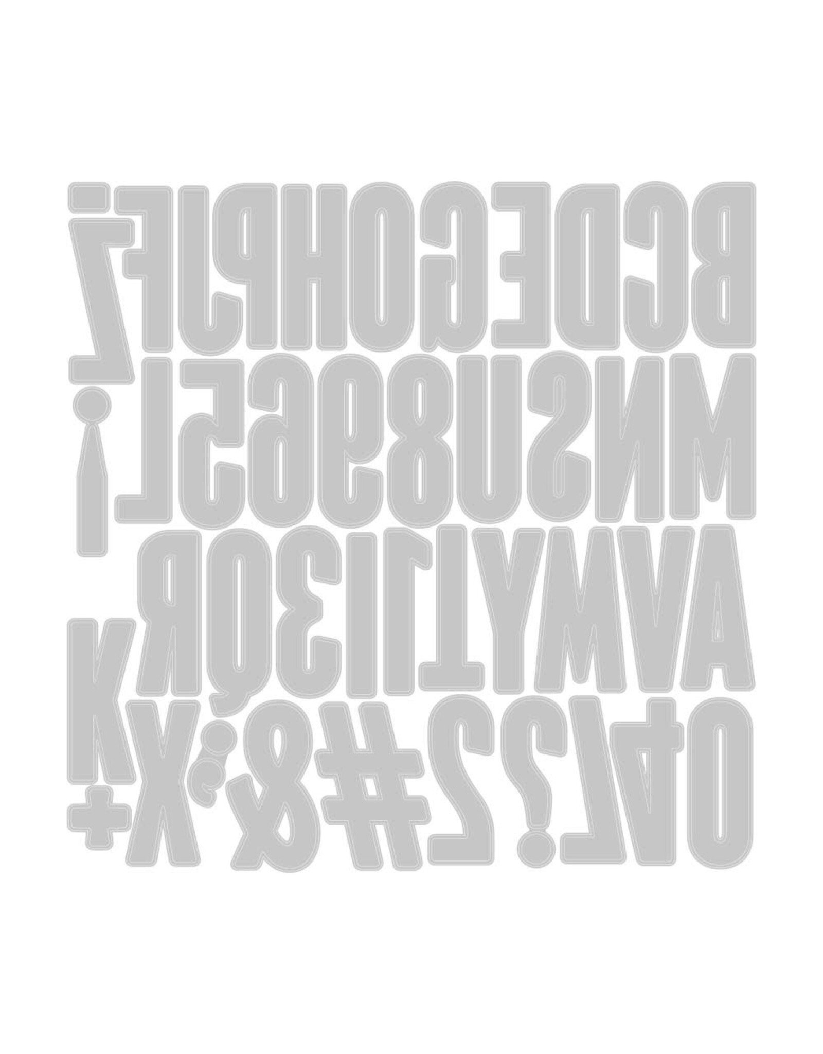 SIZZIX SIZZIX TIM HOLTZ THINLITS ALPHANUMERIC BULLETIN DIE SET