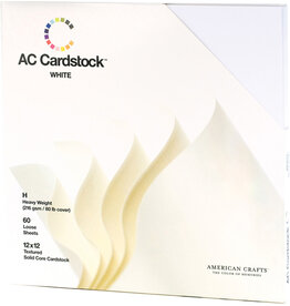 AMERICAN CRAFTS AMERICAN CRAFTS AC CARDSTOCK WHITE 12X12 60PK