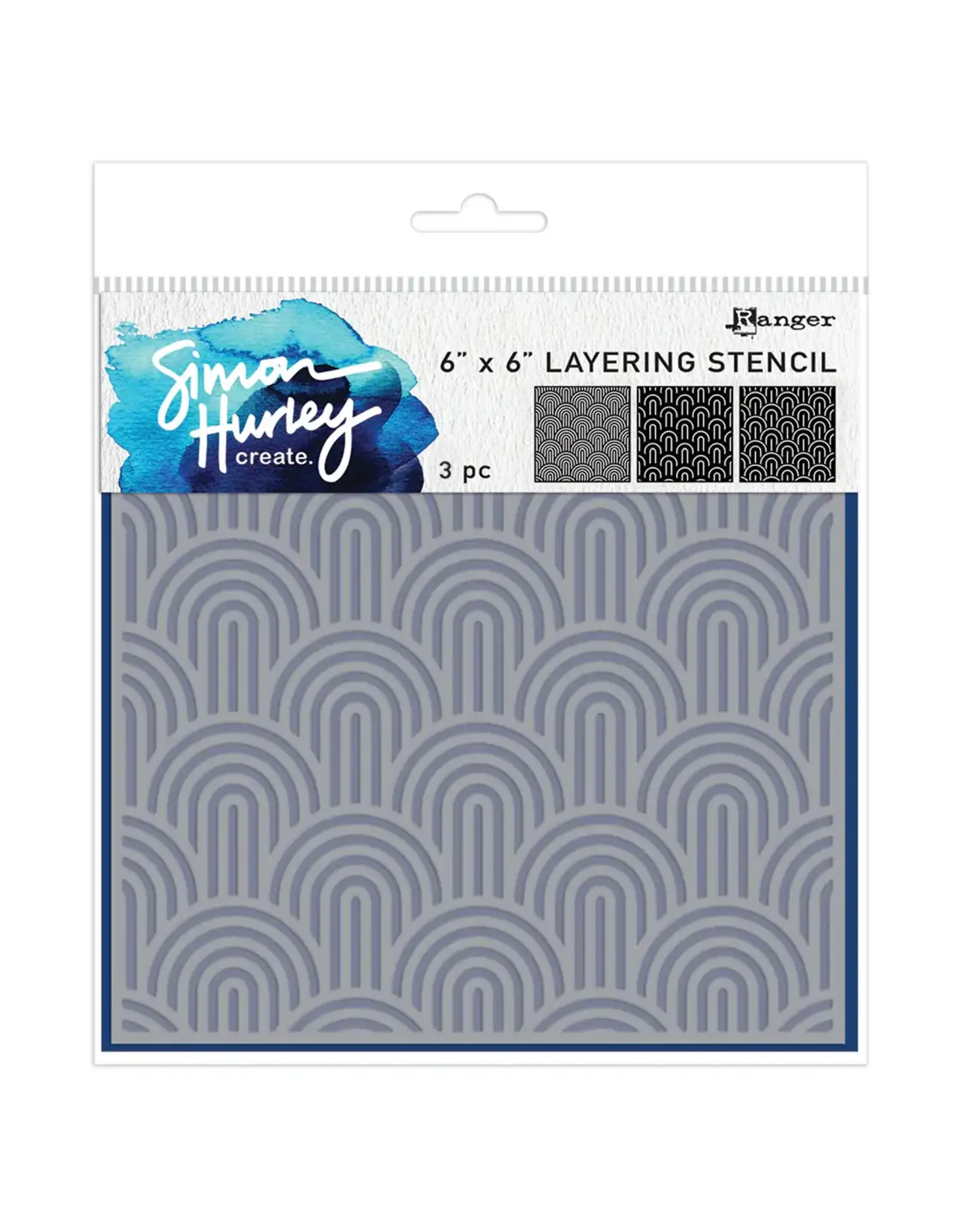 RANGER RANGER SIMON HURLEY ARCHES 6x6 LAYERING STENCIL SET
