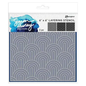 RANGER RANGER SIMON HURLEY ARCHES 6x6 LAYERING STENCIL SET