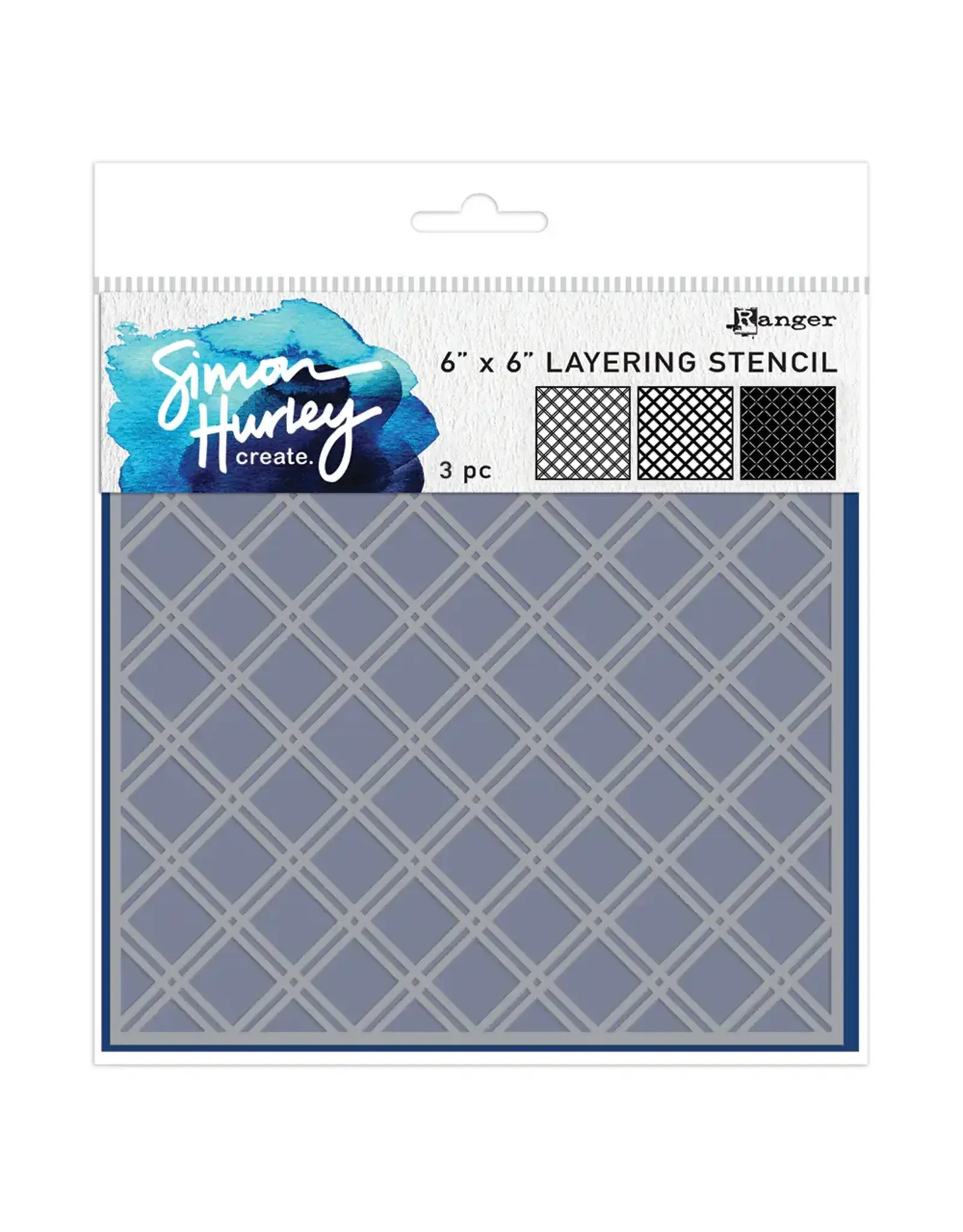 RANGER RANGER SIMON HURLEY TRELLIS 6x6 LAYERING STENCIL SET