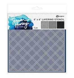RANGER RANGER SIMON HURLEY TRELLIS 6x6 LAYERING STENCIL SET