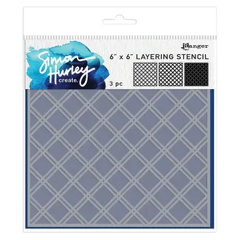 RANGER RANGER SIMON HURLEY TRELLIS 6x6 LAYERING STENCIL SET
