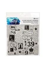 RANGER RANGER SIMON HURLEY POSTAL COLLAGE 6x6 CLING STAMP