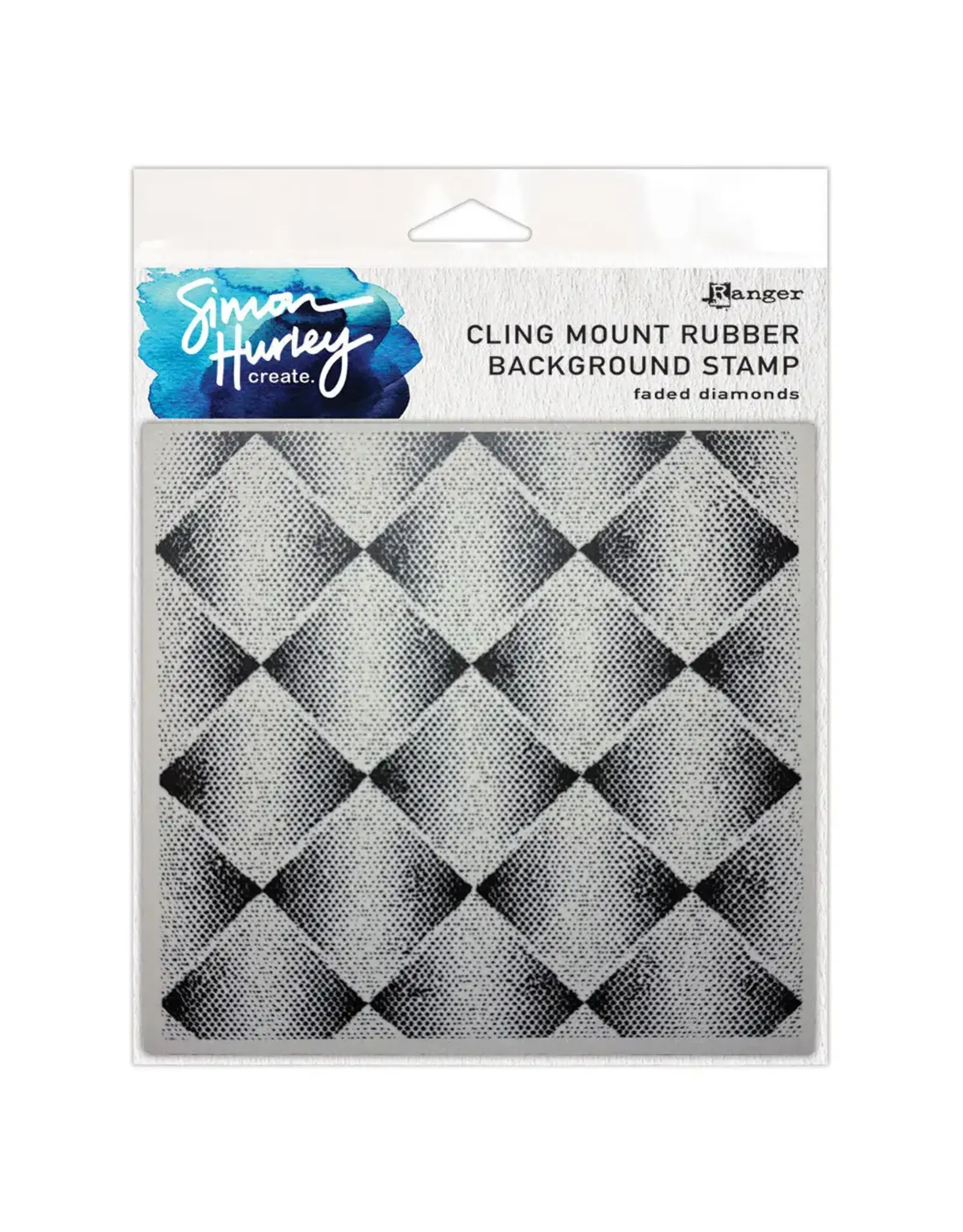 RANGER RANGER SIMON HURLEY DIAMONDS BACKGROUND 6x6 CLING STAMP