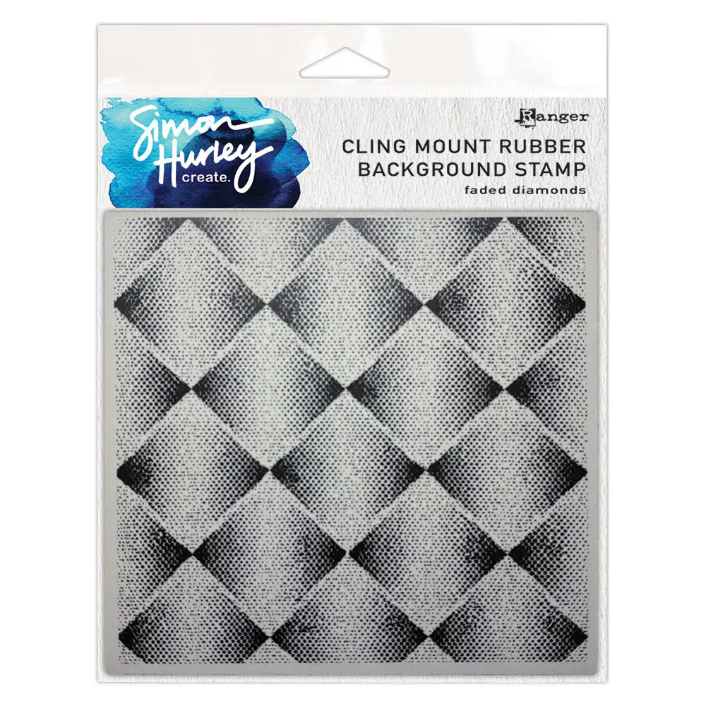 RANGER RANGER SIMON HURLEY DIAMONDS BACKGROUND 6x6 CLING STAMP