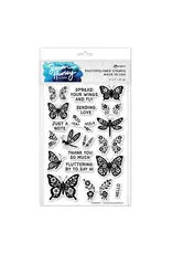 RANGER RANGER SIMON HURLEY BLOOMING BUTTERFLIES CLEAR STAMP SET