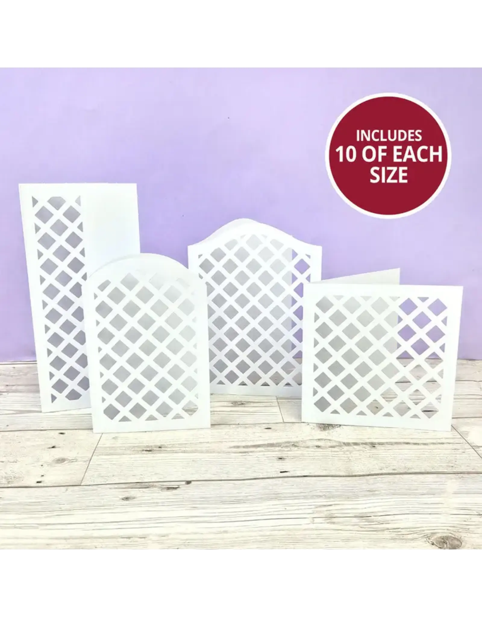 HUNKYDORY CRAFTS LTD. HUNKYDORY TRELLIS CARD BLANKS