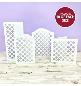 HUNKYDORY CRAFTS LTD. HUNKYDORY TRELLIS CARD BLANKS