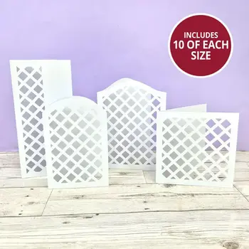 HUNKYDORY CRAFTS LTD. HUNKYDORY TRELLIS CARD BLANKS
