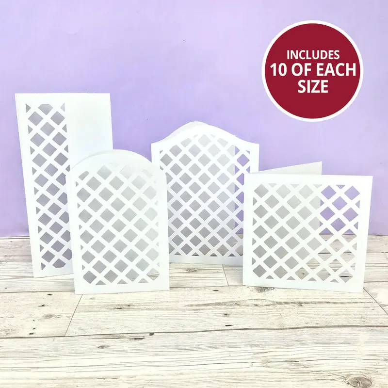 HUNKYDORY CRAFTS LTD. HUNKYDORY TRELLIS CARD BLANKS