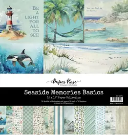 PAPER ROSE PAPER ROSE SEASIDE MEMORIES 12x12 BASICS PAPER COLLECTION