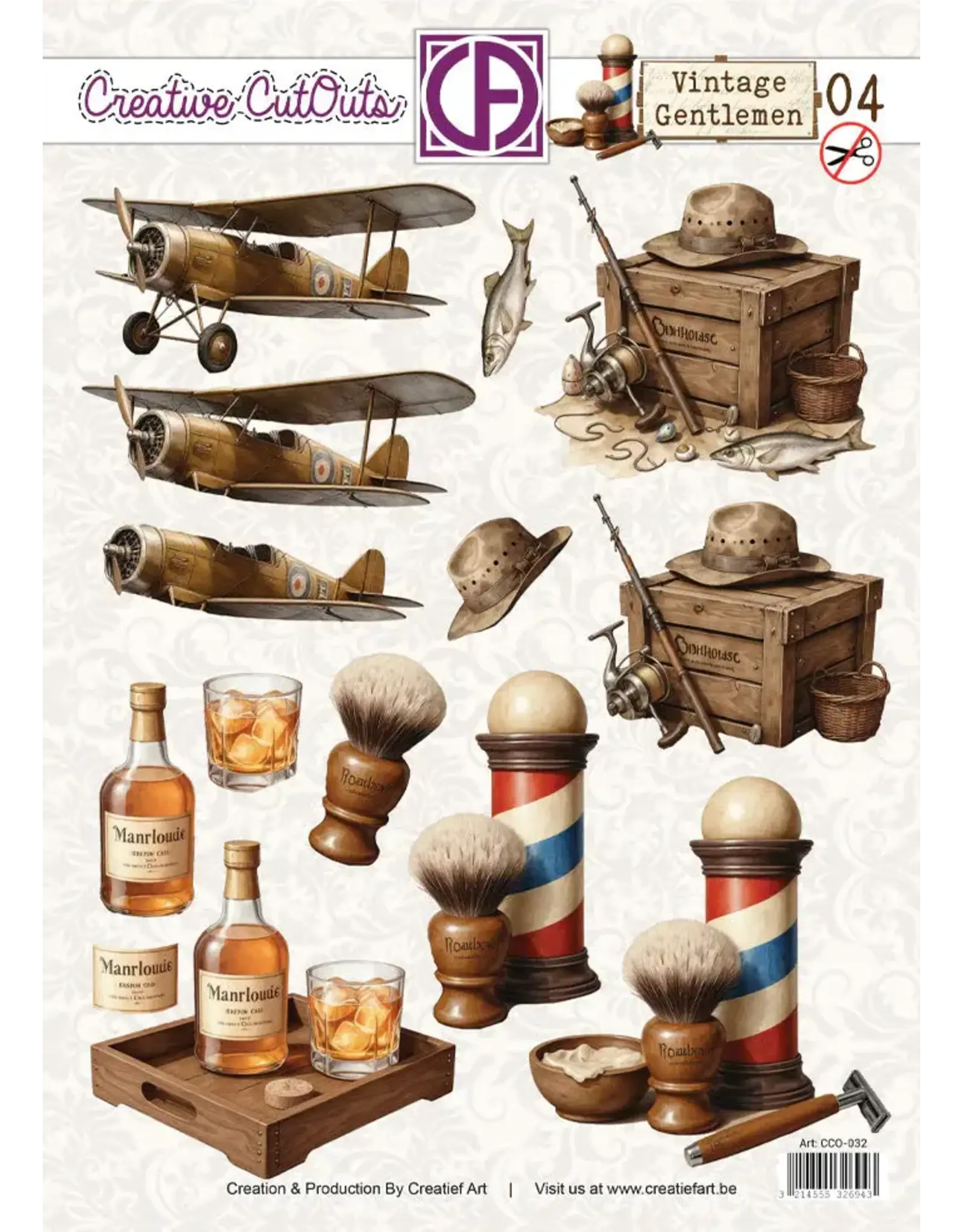 LEANE CREATIF LEANE CREATIEF VINTAGE GENTLEMEN 04 3D CUT OUTS