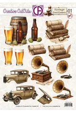 LEANE CREATIF LEANE CREATIEF VINTAGE GENTLEMEN 01 3D CUT OUTS