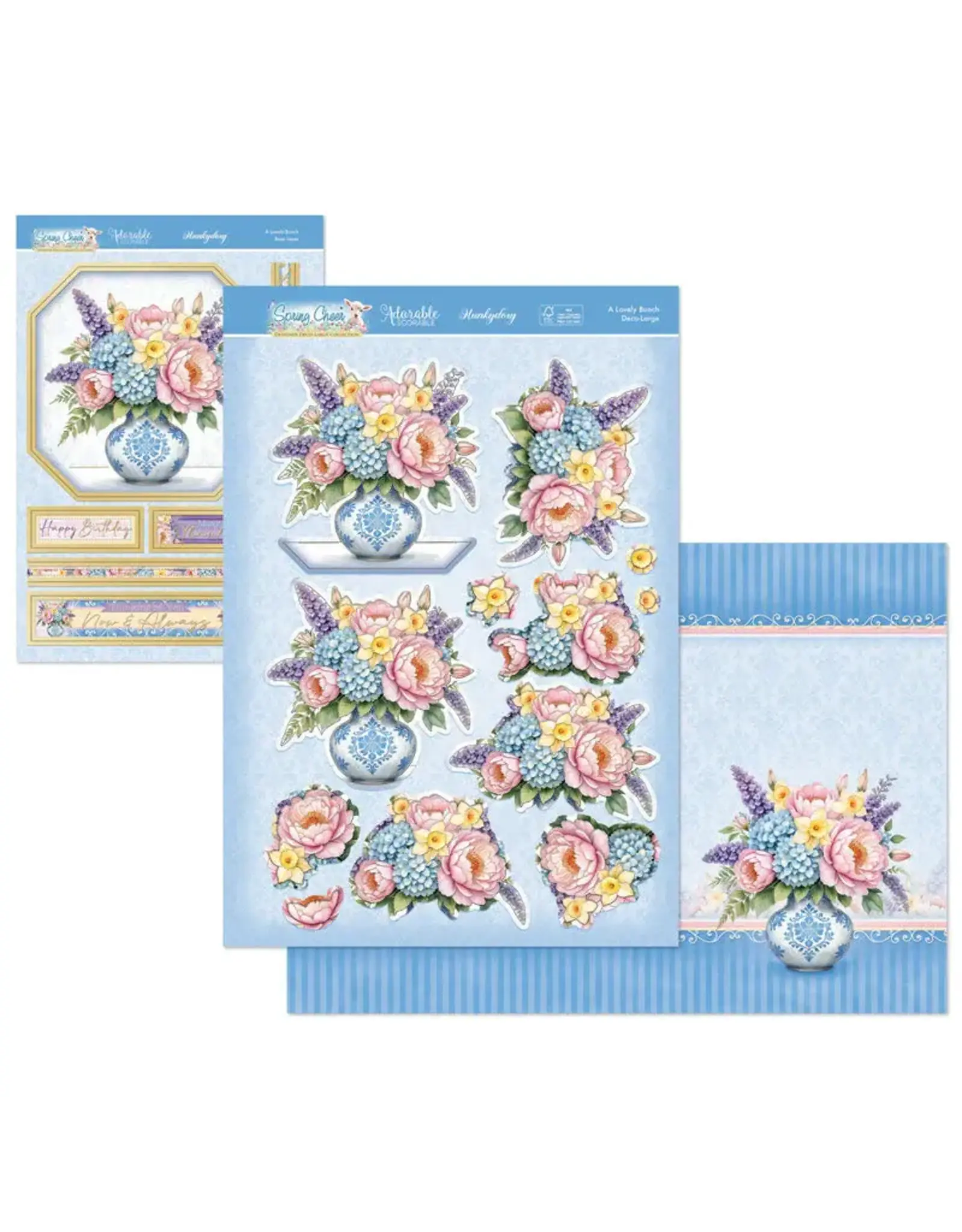 HUNKYDORY CRAFTS LTD. HUNKYDORY SPRING CHEER A LOVELY BUNCH DECO-LARGE SET