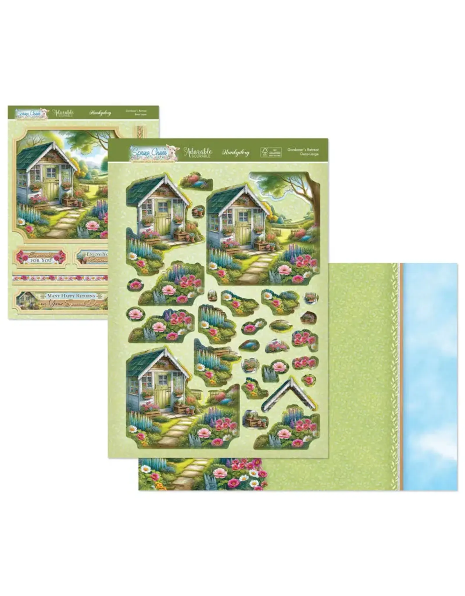 HUNKYDORY CRAFTS LTD. HUNKYDORY SPRING CHEER GARDENER'S RETREAT DECO-LARGE SET