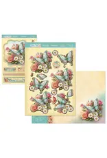 HUNKYDORY CRAFTS LTD. HUNKYDORY SPRING CHEER FLUTTERBYE WISHES DECO-LARGE SET
