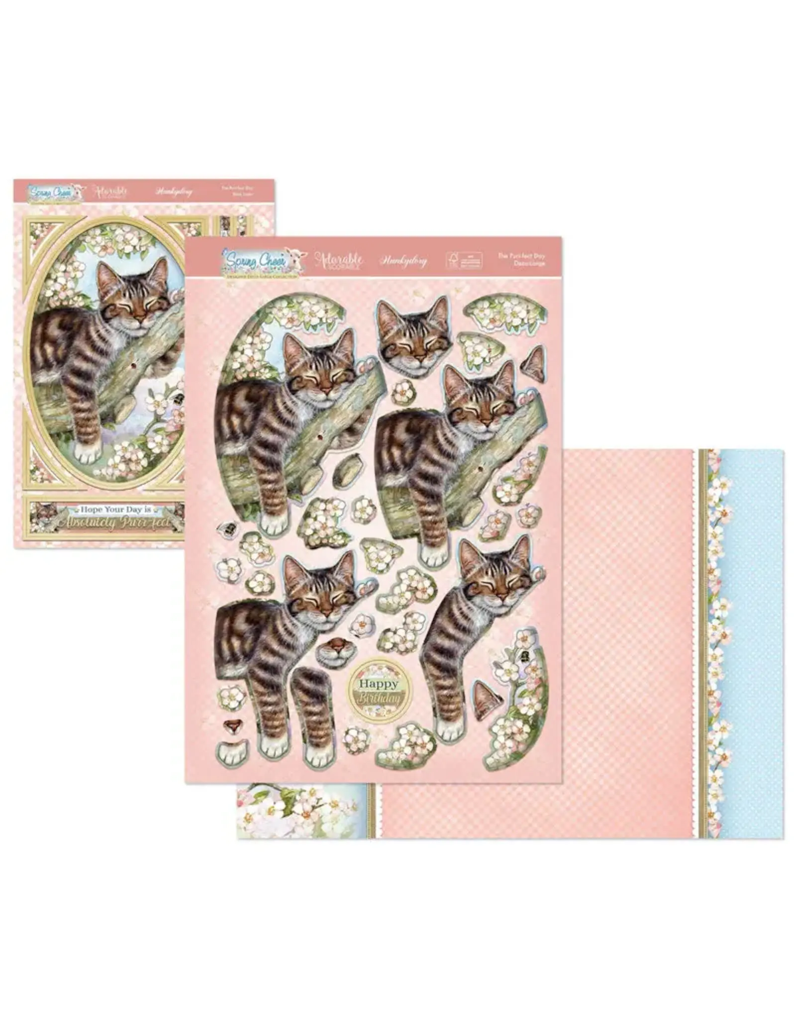 HUNKYDORY CRAFTS LTD. HUNKYDORY SPRING CHEER THE PURR-FECT DAY DECO-LARGE SET