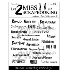LES 2 MISS SCRAPBOOKING LES 2 MISS SCRAPBOOKING KIT VOEUX 2 DIE-CUTS
