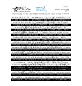 LES 2 MISS SCRAPBOOKING LES 2 MISS SCRAPBOOKING ART JOURNAL FL01 MOTS À DÉCOUPER