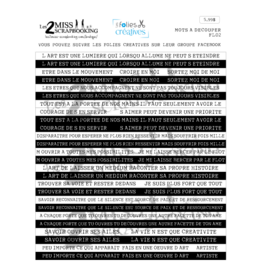 LES 2 MISS SCRAPBOOKING LES 2 MISS SCRAPBOOKING ART JOURNAL FL02 MOTS À DÉCOUPER