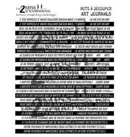 LES 2 MISS SCRAPBOOKING LES 2 MISS SCRAPBOOKING ART JOURNAL_5 MOTS À DÉCOUPER