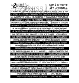 LES 2 MISS SCRAPBOOKING LES 2 MISS SCRAPBOOKING ART JOURNAL_4 MOTS À DÉCOUPER
