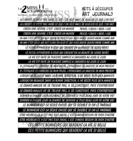 LES 2 MISS SCRAPBOOKING LES 2 MISS SCRAPBOOKING ART JOURNAL_3 MOTS À DÉCOUPER