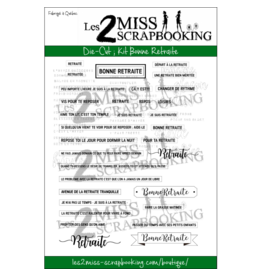 LES 2 MISS SCRAPBOOKING LES 2 MISS SCRAPBOOKING KIT BONNE RETRAITE DIE-CUTS