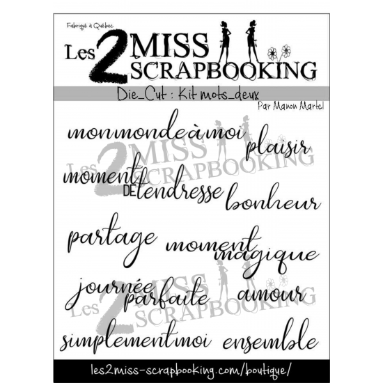 LES 2 MISS SCRAPBOOKING LES 2 MISS SCRAPBOOKING KIT MOTS 2 DIE-CUTS