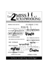 LES 2 MISS SCRAPBOOKING LES 2 MISS SCRAPBOOKING KIT VOEUX (BLANC SUR NOIR) DIE-CUTS