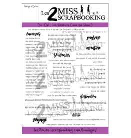 LES 2 MISS SCRAPBOOKING LES 2 MISS SCRAPBOOKING KIT LES VACANCES DIE-CUTS
