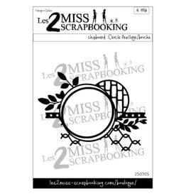LES 2 MISS SCRAPBOOKING LES 2 MISS SCRAPBOOKING KIT CERCLE FEUILLAGE BROCHE CHIPBOARD