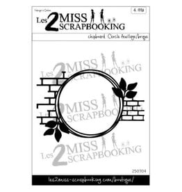 LES 2 MISS SCRAPBOOKING LES 2 MISS SCRAPBOOKING KIT CERCLE FEUILLAGE BRIQUE CHIPBOARD