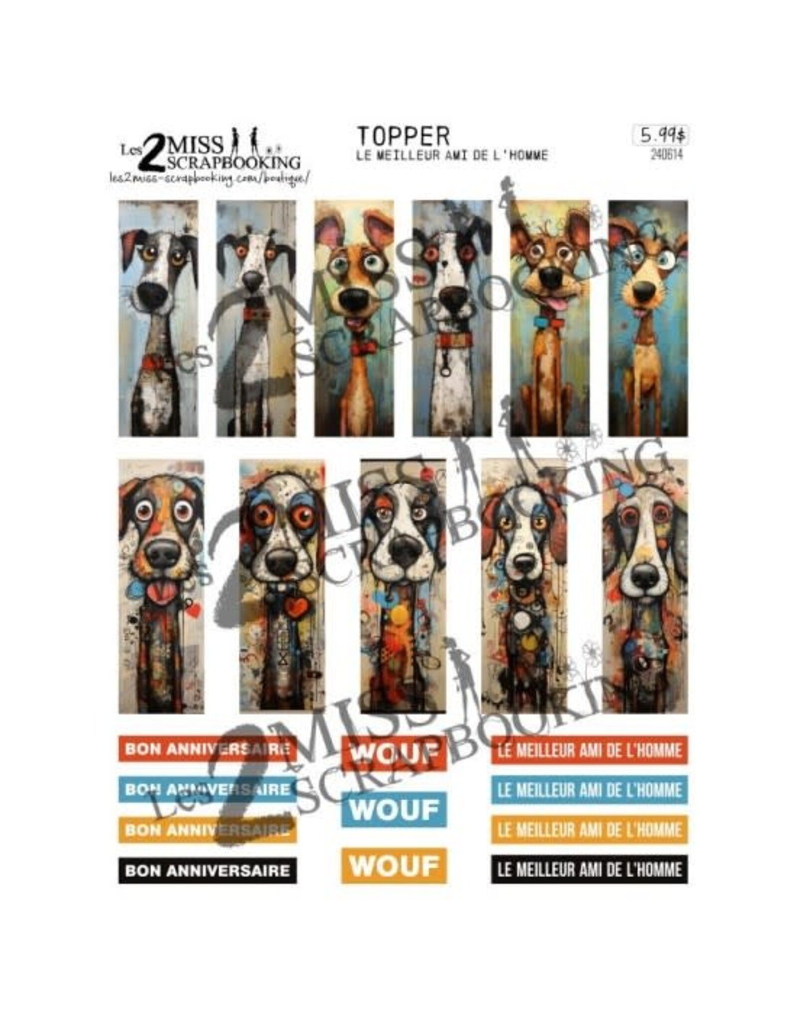 LES 2 MISS SCRAPBOOKING LES 2 MISS SCRAPBOOKING LE MEILLEUR AMI DE L'HOMME TOPPER