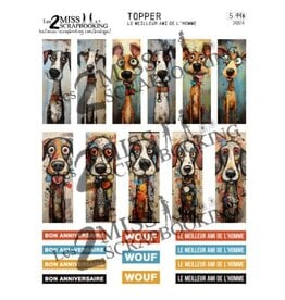 LES 2 MISS SCRAPBOOKING LES 2 MISS SCRAPBOOKING LE MEILLEUR AMI DE L'HOMME TOPPER