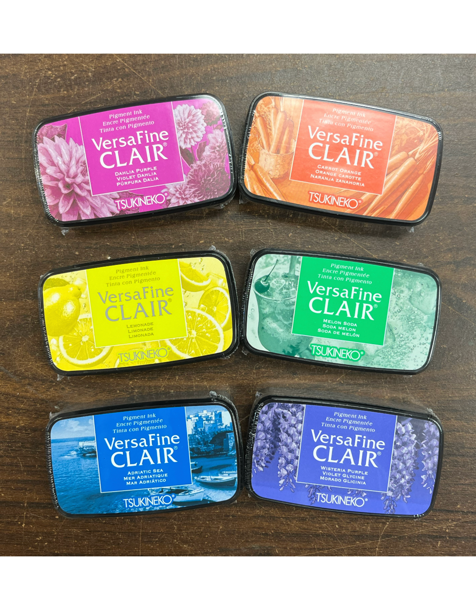 TSUKINEKO TSUKINEKO VERSAFINE CLAIR PIGMENT INK PAD 6 NEW COLORS BUNDLE PRICE!!