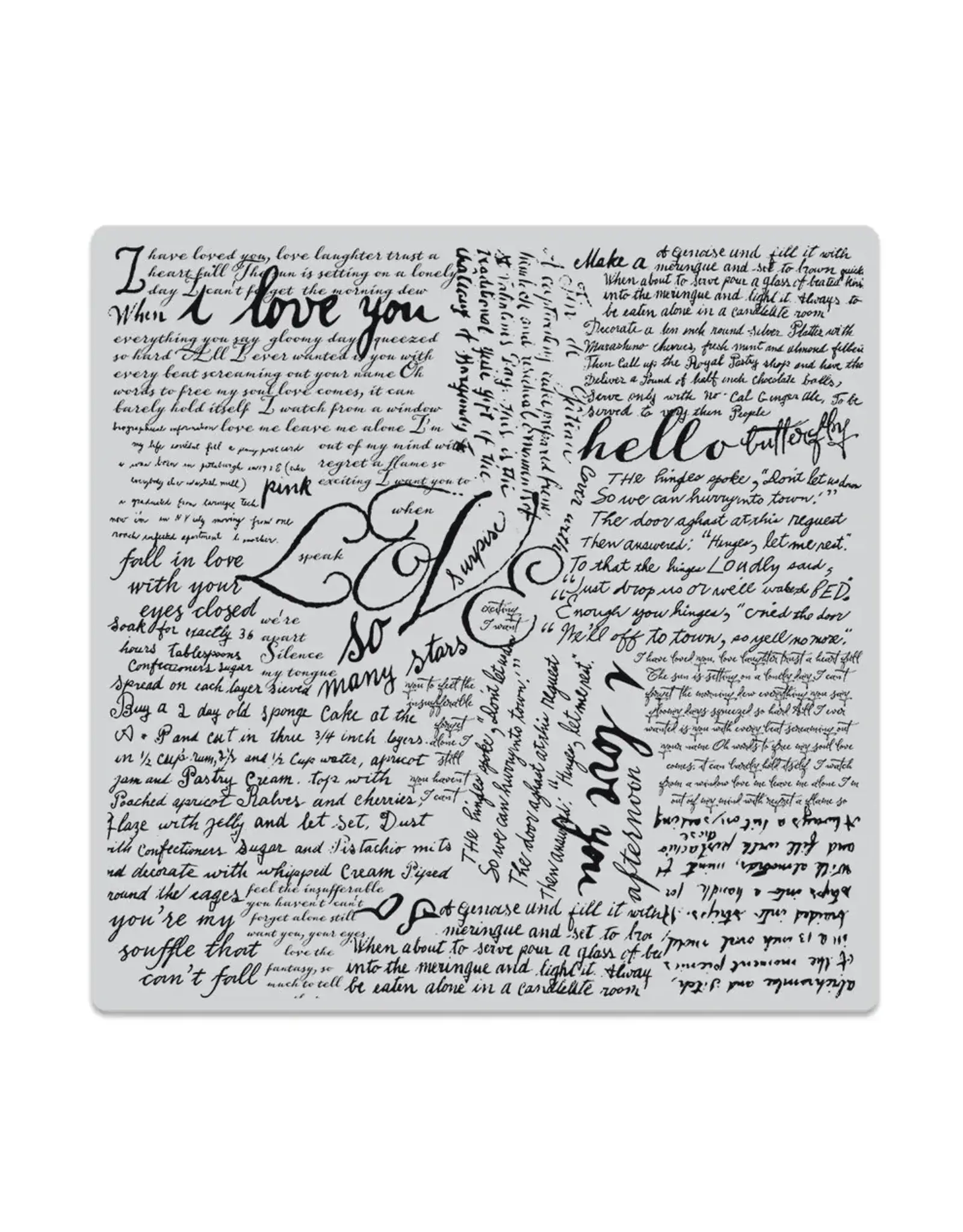 HERO ARTS HERO ARTS ODE TO ANDY WARHOL SCRIPT BOLD PRINTS 6x6 CLING STAMP