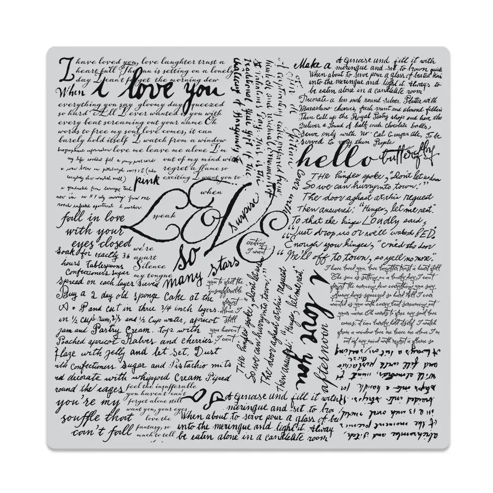HERO ARTS HERO ARTS ODE TO ANDY WARHOL SCRIPT BOLD PRINTS 6x6 CLING STAMP