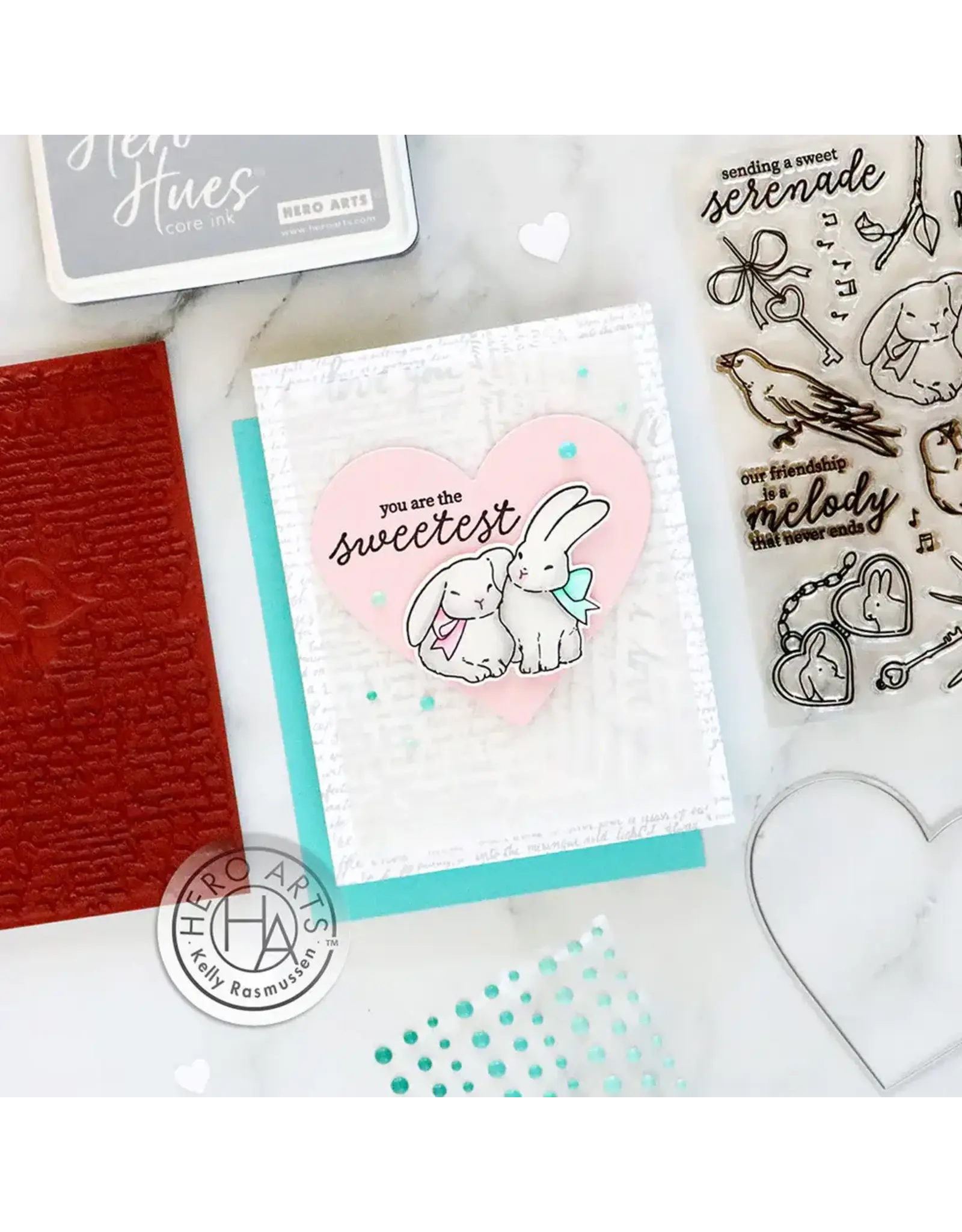 HERO ARTS HERO ARTS ODE TO ANDY WARHOL SCRIPT BOLD PRINTS 6x6 CLING STAMP