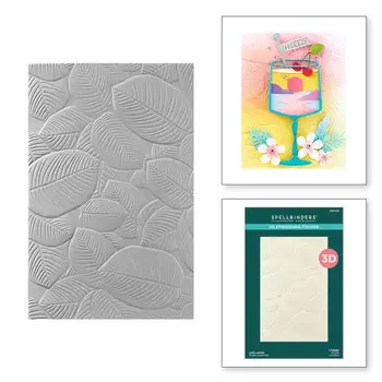 SPELLBINDERS SPELLBINDERS HAPPY HOUR COLLECTION LUSH LEAVES 3D EMBOSSING FOLDER