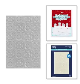 SPELLBINDERS SPELLBINDERS SIMON'S SNOW GLOBES COLLECTION GEO QUILT 3D EMBOSSING FOLDER