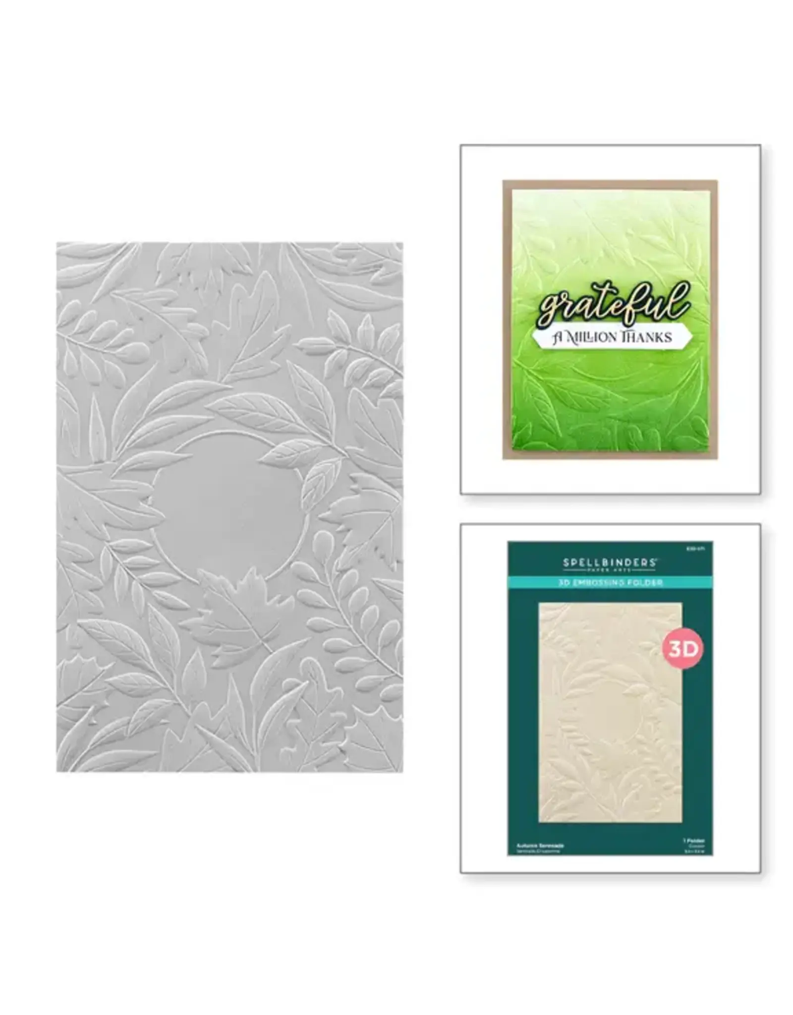 SPELLBINDERS SPELLBINDERS SERENADE OF AUTUMN COLLECTION AUTUMN SERENADE 3D EMBOSSING FOLDER