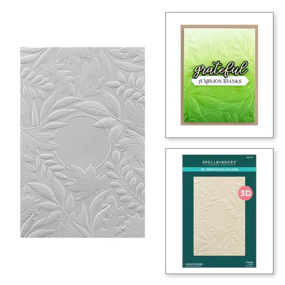 SPELLBINDERS SPELLBINDERS SERENADE OF AUTUMN COLLECTION AUTUMN SERENADE 3D EMBOSSING FOLDER