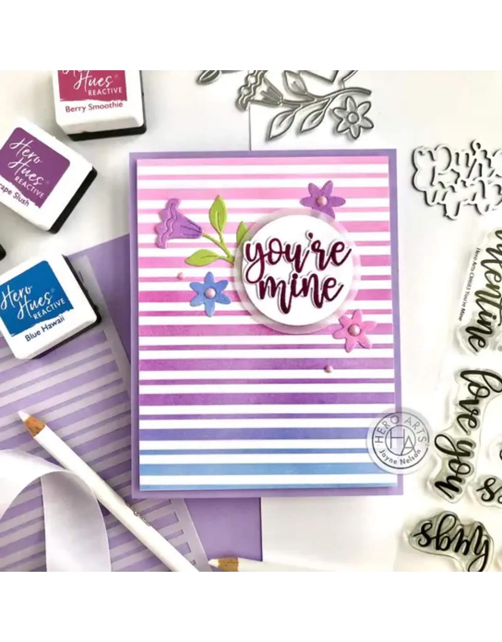 HERO ARTS HERO ARTS STENCIL SQUARE STRIPE 6x6 STENCIL