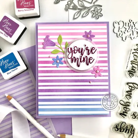 HERO ARTS HERO ARTS STENCIL SQUARE STRIPE 6x6 STENCIL