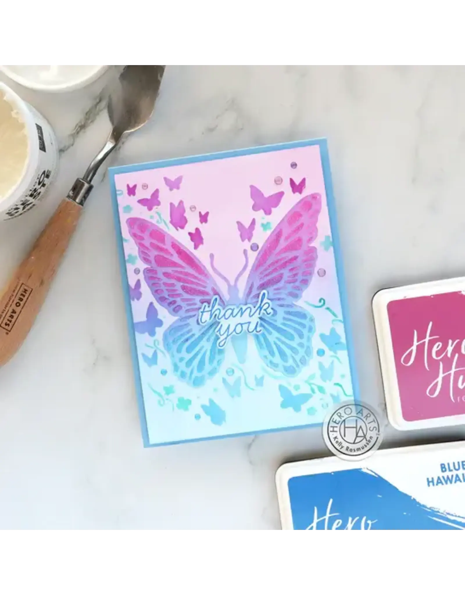 HERO ARTS HERO ARTS BUTTERFLIES LAYERING STENCIL SET