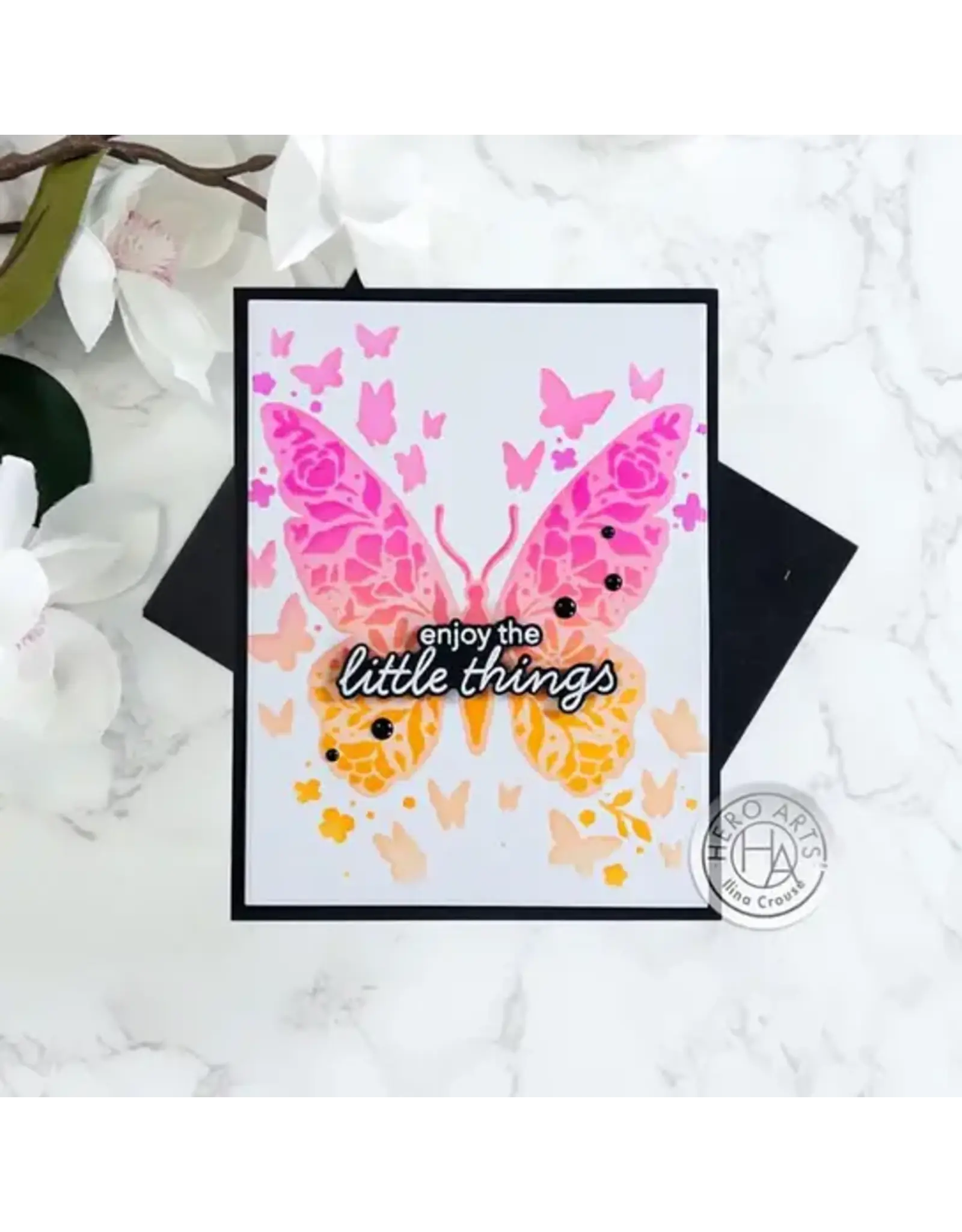 HERO ARTS HERO ARTS BUTTERFLIES LAYERING STENCIL SET