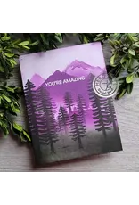 HERO ARTS HERO ARTS MOUNTAIN SCENE 6x6 STENCIL