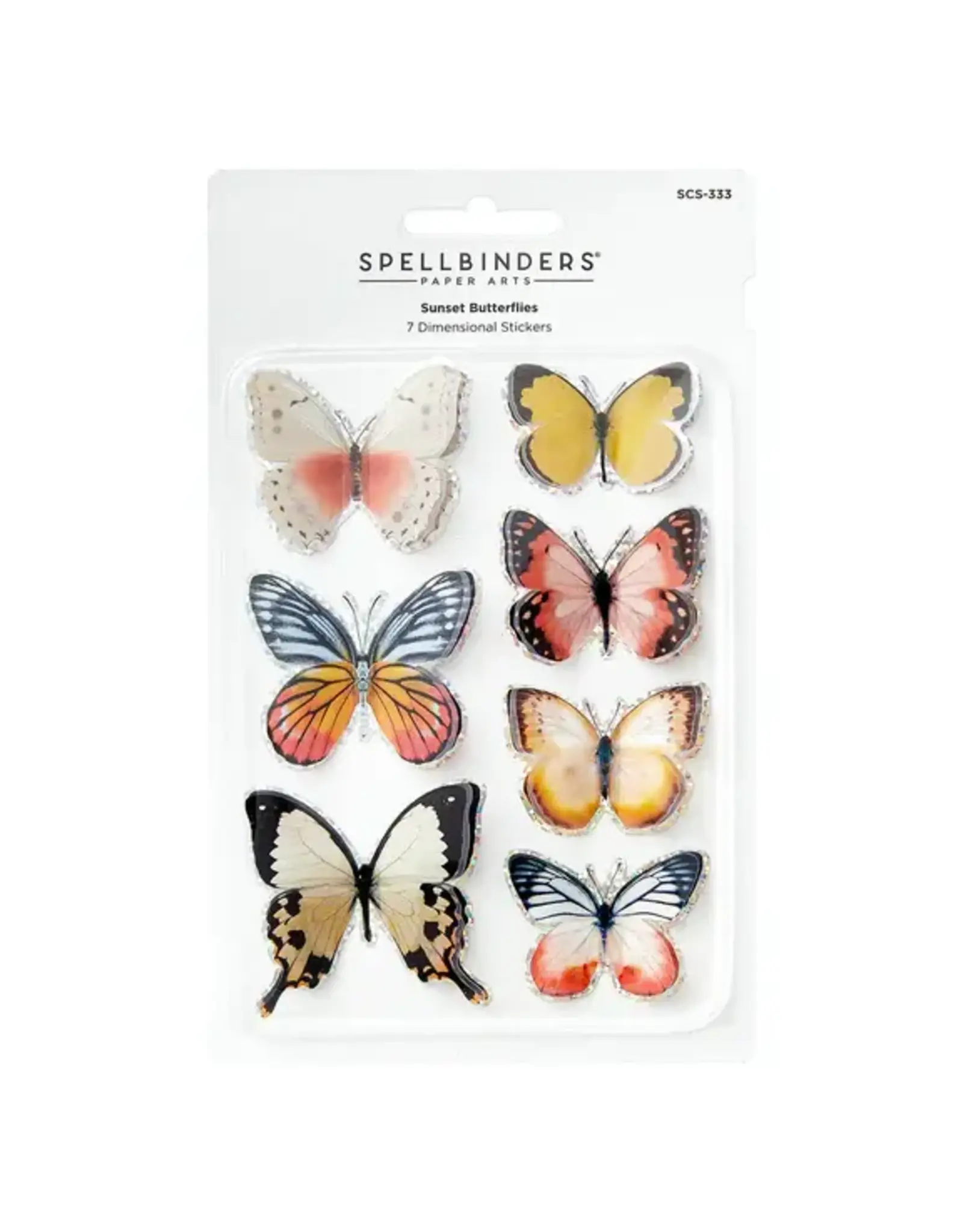 SPELLBINDERS SPELLBINDERS TIMELESS COLLECTION SUNSET BUTTERFLIES 3D BUTTERFLY STICKERS